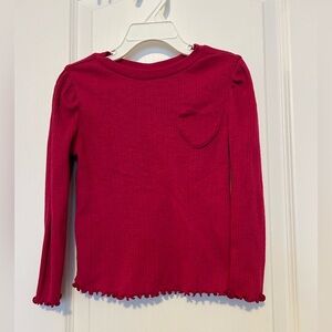 Old Navy Fuchsia Pink Ribbed Long Sleeve Top